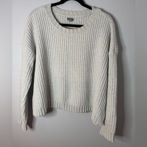 Aerie Off-White Crew Neck Sweater